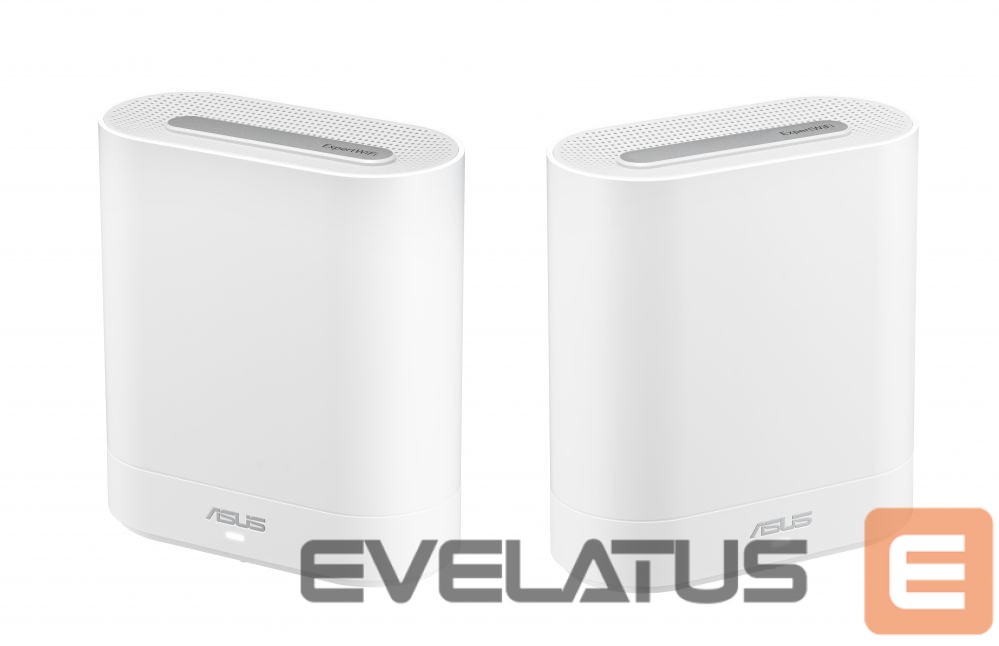 Роутер Asus Wifi 6 802.11ax Tri-band Business Mesh System EBM68 (2-Pack) 802.11ax, 4804 Mbit/s, 10/100/1000 Mbit/s, Ethernet LAN (RJ-45) ports 3, MU-MiMO No, No mobile broadband, Antenna type Internal, White