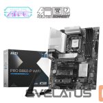 Материнская плата для процессоров Intel MSI  Mainboard||Intel B860 Express|LGA1851|ATX|Memory DDR5|Memory slots 4|2xPCI-Express 4.0 1x|1xPCI-Express 4.0 4x	|1xPCI-Express 5.0 16x|3xM.2|1xHDMI|1xDisplayPort|8xUSB 2.0|2xUSB 3.2|1xUSB-C|1xRJ45|3xAudio port|1xThunderbolt|PROB860-PWIFI 