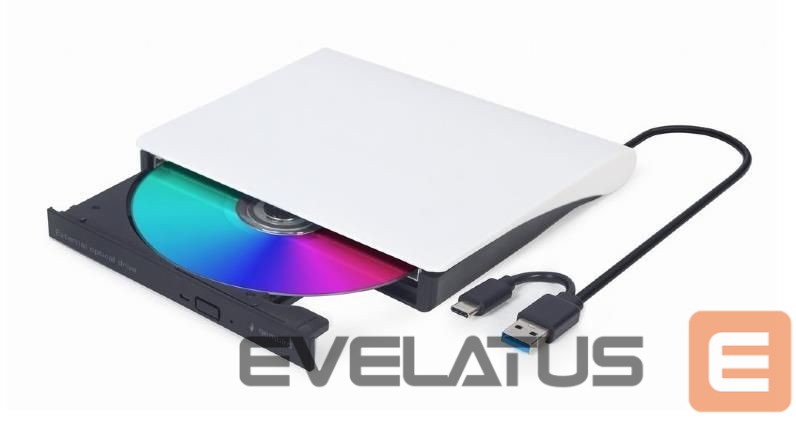 Модули и трансиверы Gembird DVD RW USB3/USB-C 8X EXT RTL/DVD-USB-031-BW