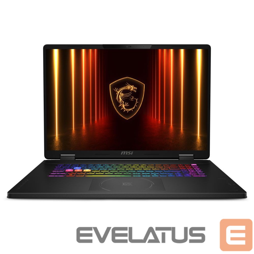 Портативный компьютер MSI Notebook||Crosshair|18 HX AI A2XWGKG|CPU Intel Core Ultra 7|255HX|18 "|2560 x 1600 pixels|RAM 32 GB|DDR5-SDRAM|SSD 1000 GB|Discrete graphics NVIDIA GeForce RTX 5070|8 GB|On-board graphics Yes|Numeric keypad Yes|OS installed Windows 11 Home|Colour Black|Weight 2.9 kg|6400 MHz|CRO18HXAIA2XWGKG-049NL