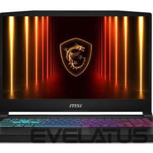 Портативный компьютер MSI  Notebook||Katana 15 HX B14WFK|CPU Intel® CoreT i7|i7-14650HX|15.6 "|1920 x 1080 pixels|RAM 16 GB|DDR5-SDRAM|SSD 1000 GB|Discrete graphics NVIDIA GeForce RTX 5060|8 GB|On-board graphics Yes|Numeric keypad Yes|OS installed Windows 11 Home|Colour Black|Weight 2.4 kg|5600 MHz|KATANA15HXB14WFK-845NL 