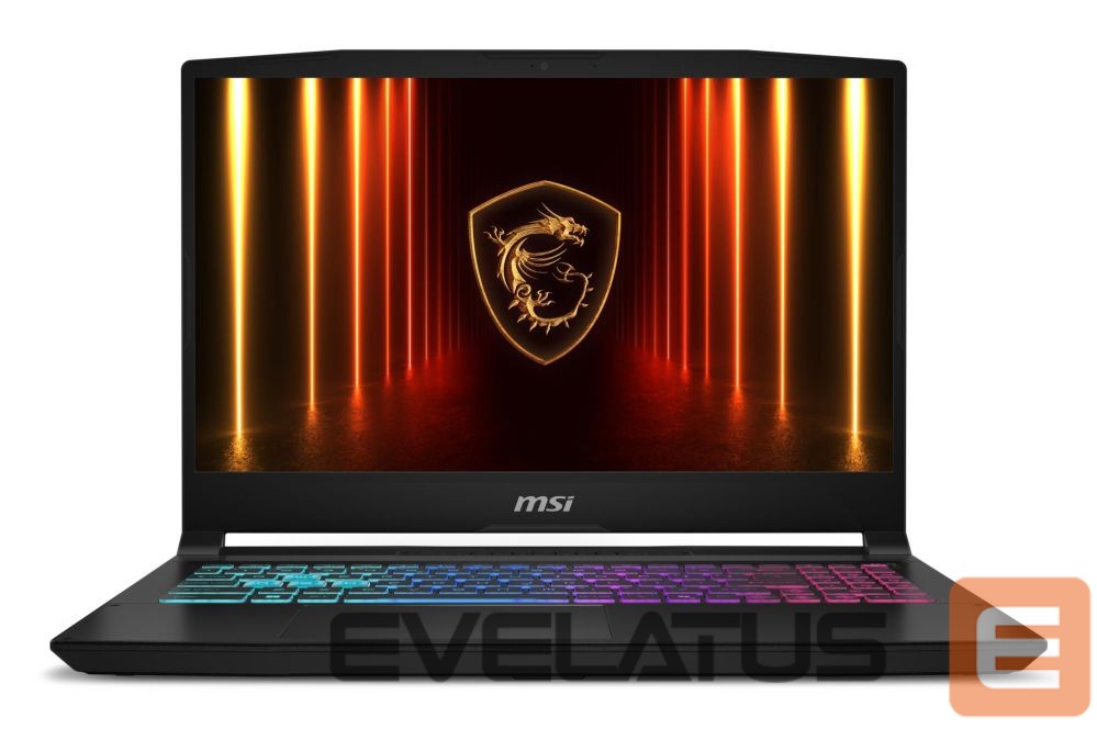 Портативный компьютер MSI Notebook||Katana 15 HX B14WFK|CPU Intel® CoreT i7|i7-14650HX|15.6 "|1920 x 1080 pixels|RAM 16 GB|DDR5-SDRAM|SSD 1000 GB|Discrete graphics NVIDIA GeForce RTX 5060|8 GB|On-board graphics Yes|Numeric keypad Yes|OS installed Windows 11 Home|Colour Black|Weight 2.4 kg|5600 MHz|KATANA15HXB14WFK-845NL