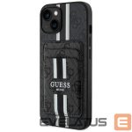 Другие товары Guess  Guess 4G Stripes case with Magsafe wallet for iPhone 15 black 