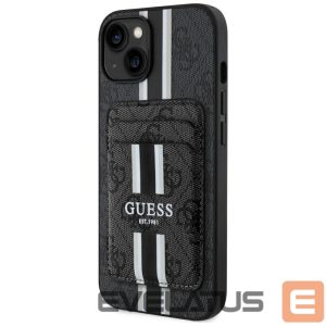Другие товары Guess  Guess 4G Stripes case with Magsafe wallet for iPhone 15 black 