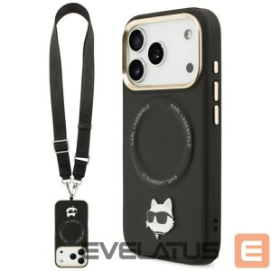 Другие товары Karl Lagerfeld  Karl Lagerfeld Big Strap Choupette Metal Logo MagSafe Case for iPhone 17 Pro Max - Black 