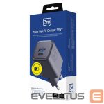 Другие товары 3MK  3mk Hyper Charger PD 33W GaN QC4+ PPS AFC FCP SCP 1A1C Wall Charger - Black 