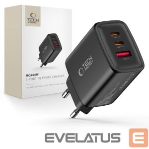 Другие товары Tech-Protect  Tech-Protect NCA65W-GAN 3-Port 65W Wall Charger - Black 