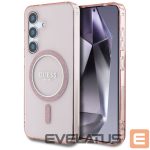 Другие товары Guess  Guess Glitter Circle Classic Logo MagSafe Case for Samsung Galaxy S25 Pink 