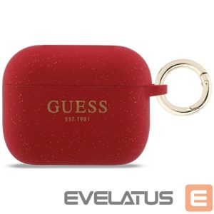 Другие товары Guess  Guess Silicone Glitter Ring Case for AirPods Pro 3 - Red and Glitter 