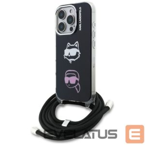 Другие товары Karl Lagerfeld  Karl Lagerfeld IML Crossbody Karl&Choupette Head Case for iPhone 16 Pro Max - Black 