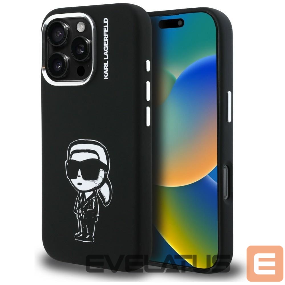 Другие товары Karl Lagerfeld Karl Lagerfeld Silicone Karl Sketch MagSafe Case for iPhone 16 Pro - Black