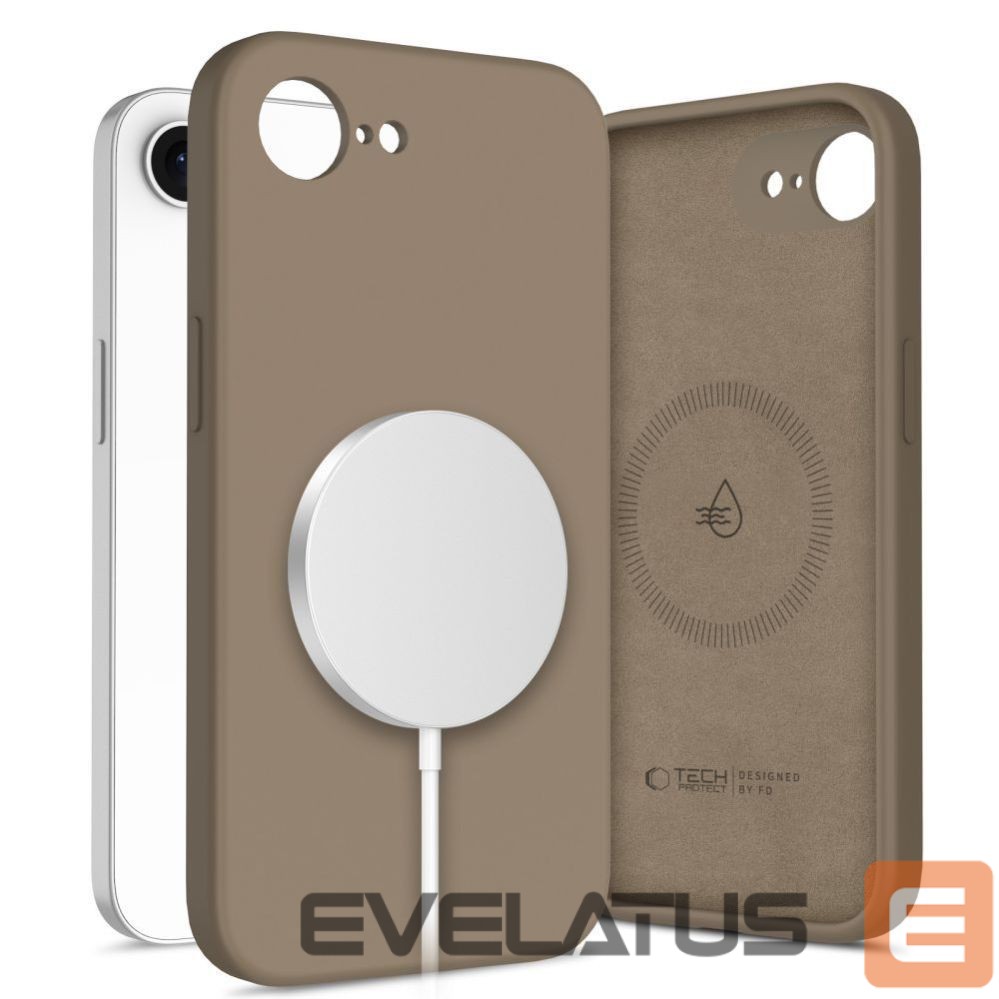 Другие товары Tech-Protect Tech-Protect Silicone MagSafe Case for iPhone 16E / 17E - Brown