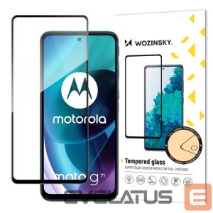 Другие товары Wozinsky  Wozinsky Tempered Glass Full Glue Super Tough Screen Protector Full Coveraged with Frame Case Friendly for Motorola Moto G71 5G black 