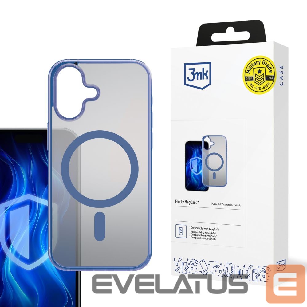 Другие товары 3MK 3mk Frosty MagCase Blue Case for Apple iPhone 16 - blue