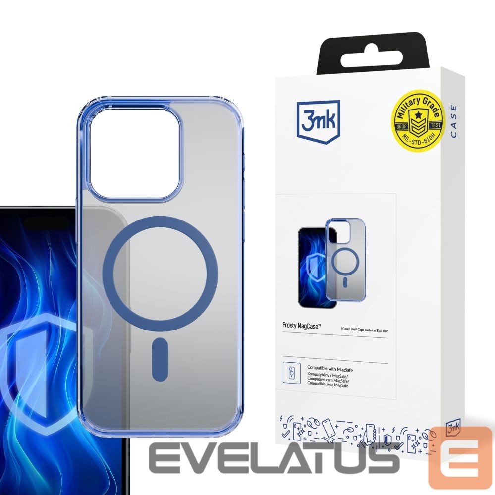 Другие товары 3MK 3mk Frosty MagCase Blue Case for Apple iPhone 16 Pro - Transparent