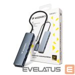 Переходник Wozinsky  USB-C 6 in 1 Hub Wozinsky WHBC10Y4S Multifunctional, Aluminum, with 25 cm Cable - Gray 
