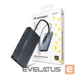 Переходник Wozinsky  USB-C Hub 14 in 1 Wozinsky WDS03Y5S Multifunctional, Aluminum, for 3 Monitors, with 15 cm Cable - Gray 