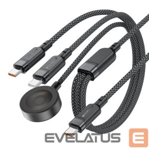 Другие товары Acefast  Acefast C6-11 USB-C 3in1 Cable - 2x USB-C / Qi 480Mb/s 100W 1.2m - black 