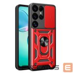 Другие товары Hurtel  Hybrid Armor Camshield with Camera Cover and Metal Ring for Samsung Galaxy S25 Ultra - Red 