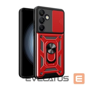 Другие товары Hurtel  Hybrid Armor Camshield with Camera Cover and Metal Ring for Samsung Galaxy S24 FE - Red 