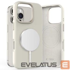 Другие товары Tech-Protect  Tech-Protect Silicone PU MagSafe iPhone 16 Pro Case - Beige 