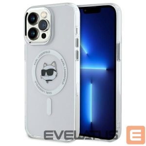Другие товары Karl Lagerfeld  Karl Lagerfeld IML Metal Choupette Head MagSafe iPhone 13 Pro Case - White 