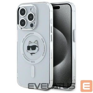 Другие товары Karl Lagerfeld  Karl Lagerfeld IML Metal Choupette Head MagSafe iPhone 15 Pro Case - White 