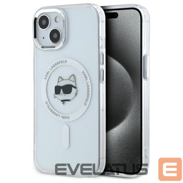 Другие товары Karl Lagerfeld Karl Lagerfeld IML Metal Choupette Head MagSafe iPhone 15 Plus Case - White