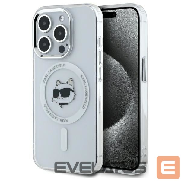 Другие товары Karl Lagerfeld Karl Lagerfeld IML Metal Choupette Head MagSafe Case for iPhone 15 Pro Max - White