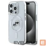 Другие товары Karl Lagerfeld  Karl Lagerfeld IML Metal Karl&Choupette Head MagSafe Case for iPhone 15 Pro Max - White 