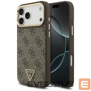 Другие товары Guess  Guess 4G Triangle Logo MagSafe Case for iPhone 17 Pro Max - Brown & Gold 