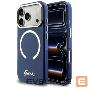 Другие товары Guess  Guess IML Script Metal MagSafe Case for iPhone 17 Pro Max - Blue 