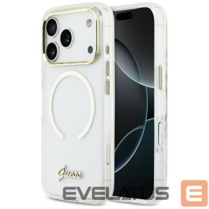 Другие товары Guess  Guess IML Script Metal MagSafe Case for iPhone 17 Pro Max - Clear 