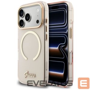 Другие товары Guess  Guess IML Script Metal MagSafe Case for iPhone 17 Pro - Pink 