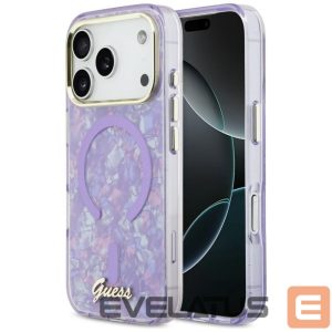 Другие товары Guess  Guess IML Shell Script Metal MagSafe Case for iPhone 17 Pro Max - Purple 