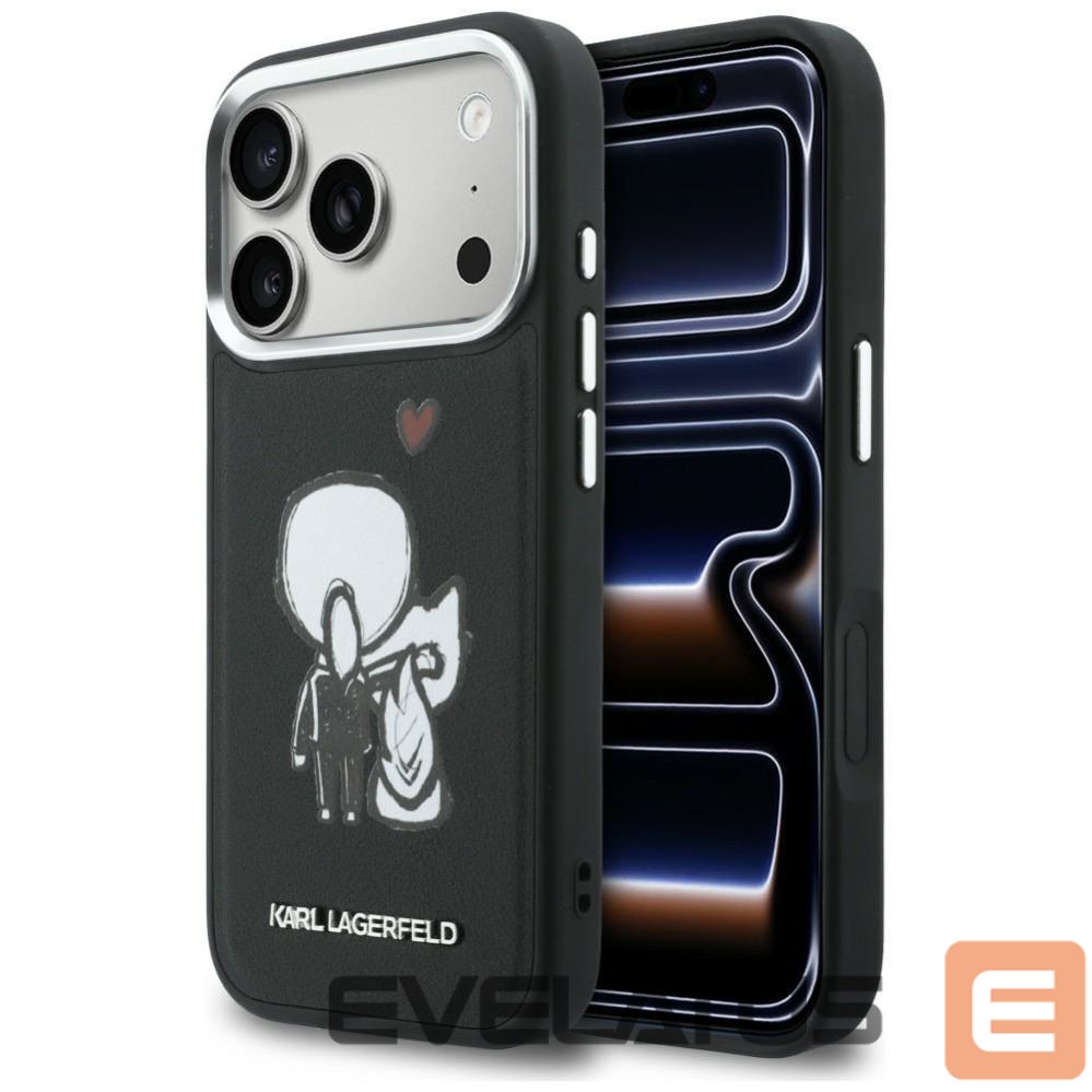 Другие товары Karl Lagerfeld Karl Lagerfeld Karl & Choupette Back Logo MagSafe Case for iPhone 17 Pro - Black