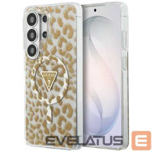 Другие товары Guess  Guess IML Leopard Print Triangle MagSafe Case for Samsung Galaxy S26 Ultra - Brown 