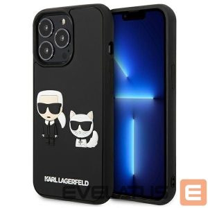 Чехол на заднюю панель Karl Lagerfeld  Karl Lagerfeld KLHCP13L3DRKCK iPhone 13 Pro / 13 6.1" black/black hardcase Karl&Choupette Ikonik 3D 