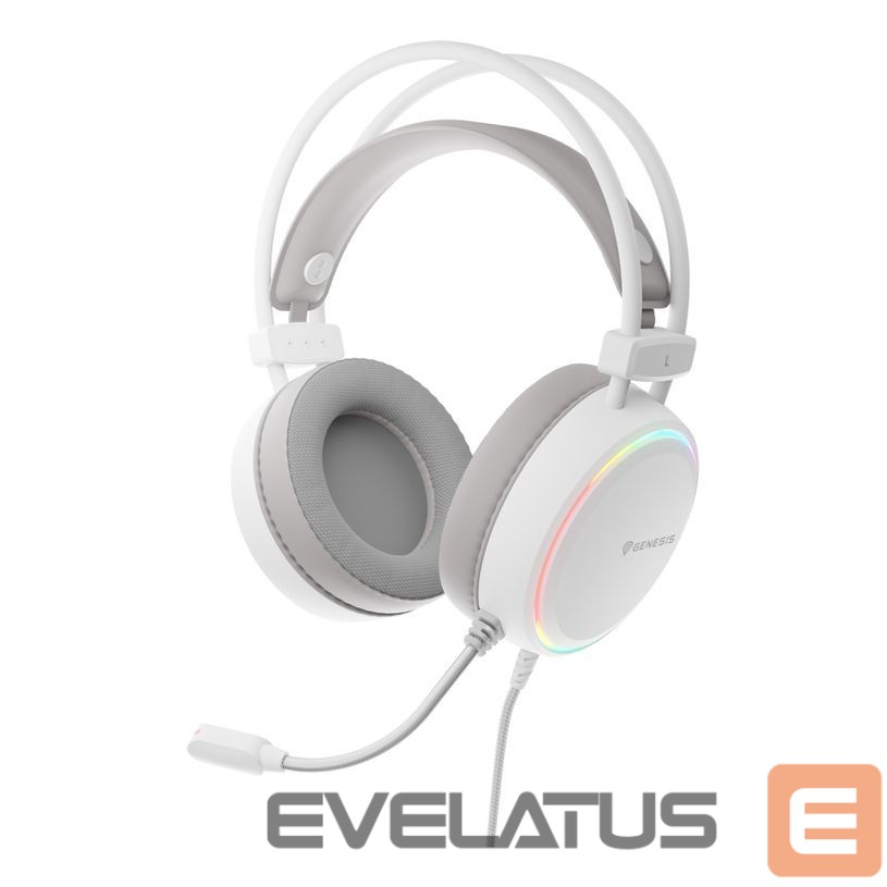 Беспроводные наушники Genesis RGB Gaming Headset | Neon 613 G2 | Wired | Over-ear | Microphone | White