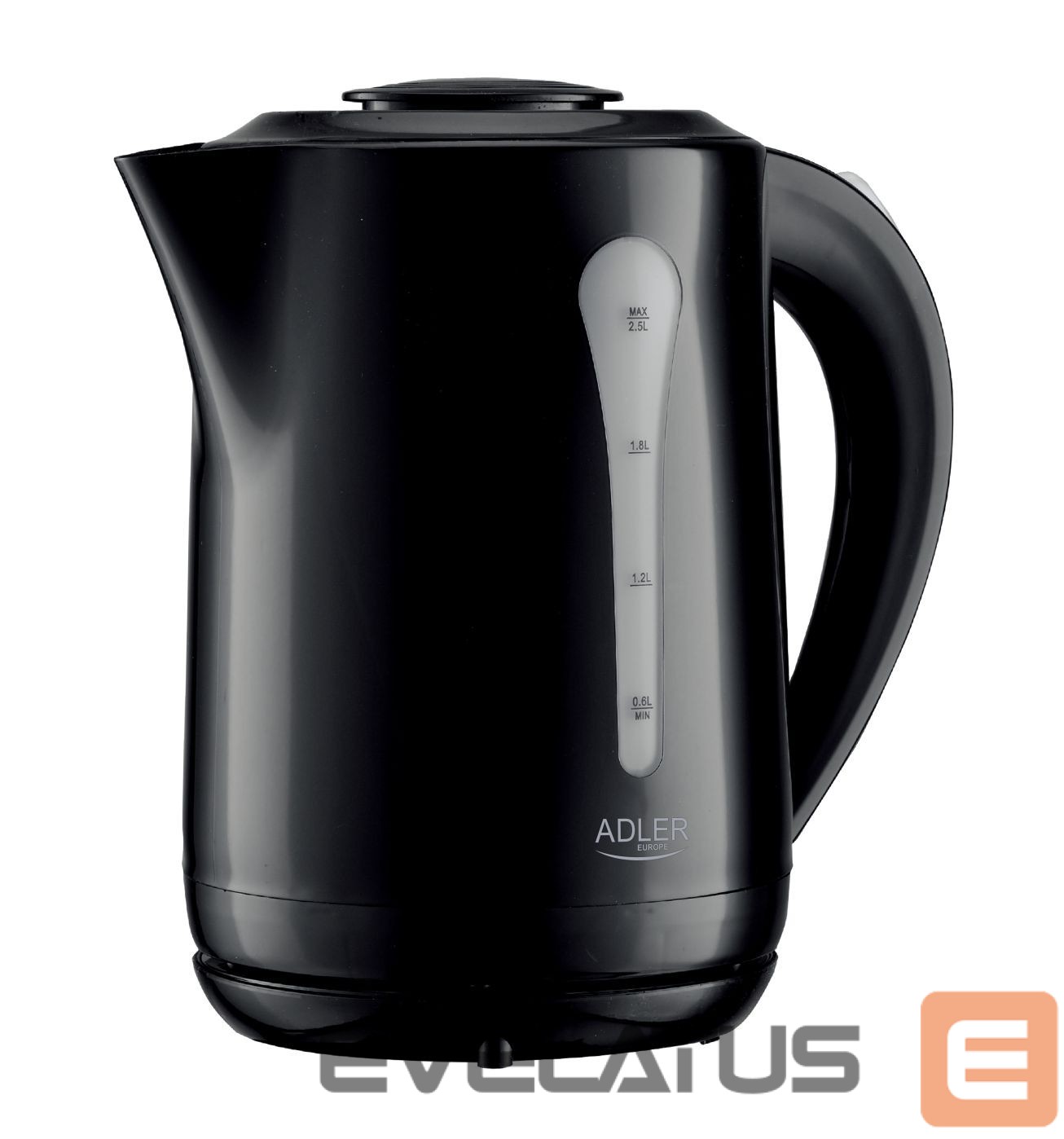 Чайник Adler Kettle | AD 1244 | Electric | 1850 W | 2.5 L | Plastic | 360° rotational base | Black