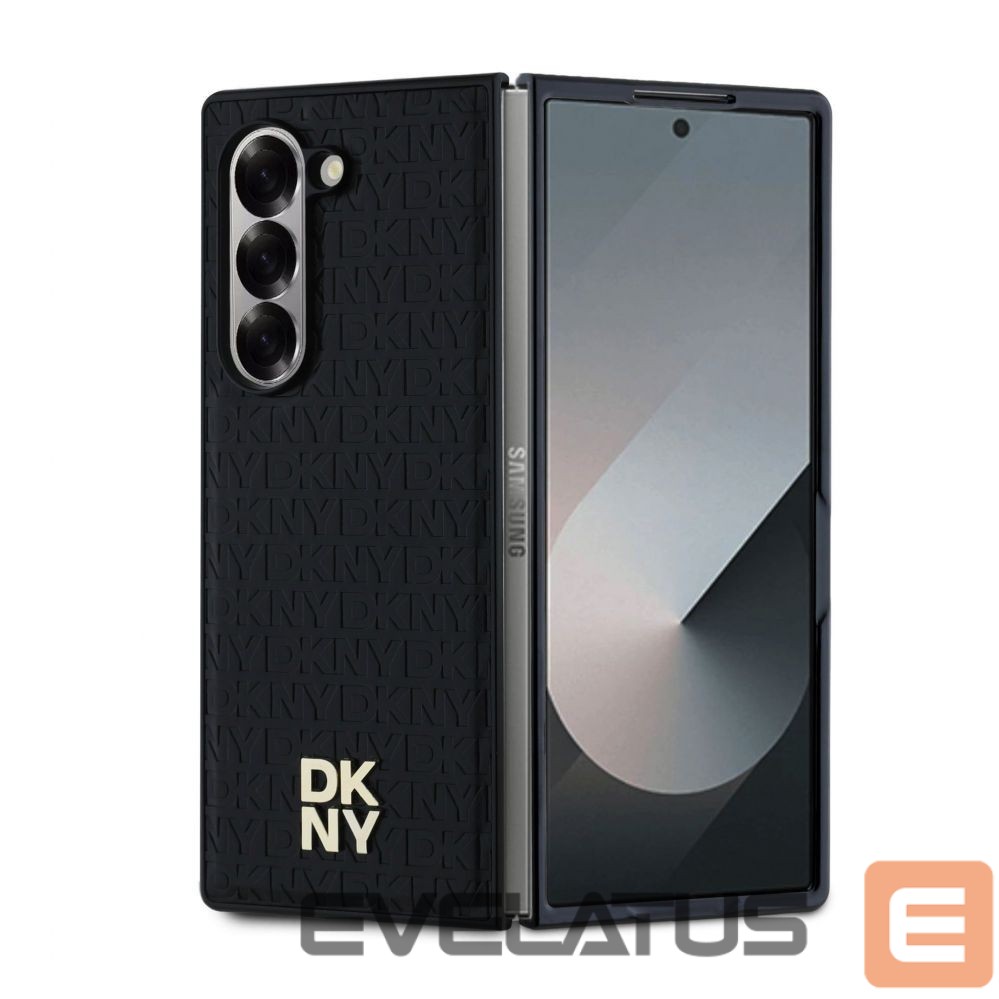 Чехол на заднюю панель DKNY - DKNY PU Leather Repeat Pattern Stack Logo MagSafe Case for Samsung Galaxy Z Fold 6 Black