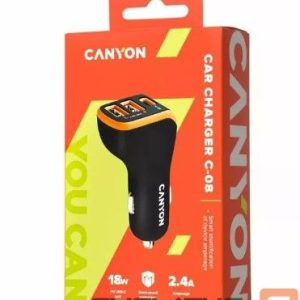 Авто зарядка Canyon  Universal 3xUSB car adapter Input 12V-24V Output DC Black