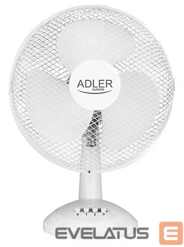 Вентилятор Adler AD 7304 Desk Fan, Number of speeds 3, 45 W, Oscillation, Diameter 40 cm, White