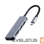 Переходник Gembird  I/O HUB USB-C 3PORT+CR/UHB-CM-CRU3P1U2P2-01 