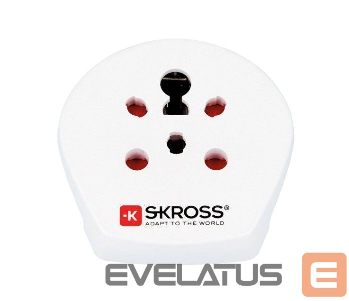 Переходник Skross Travel adapter Denmark, India - Israel to Europe White