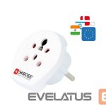 Переходник Skross  Travel adapter Denmark, India - Israel to Europe White