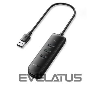 Переходник Ugreen  4-in-1 USB HUB - 4x USB Type A 3.0 PD DC 12V 0.25m black (CM416 10915) Black