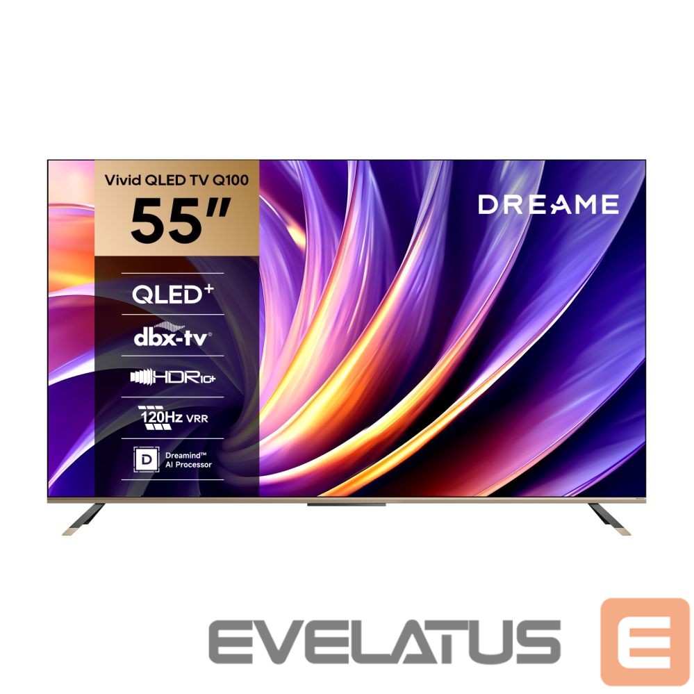 Телевизор DREAME TV 55 4K Ultra HD 3840 x 2160 pixels 16:9 QLED Black