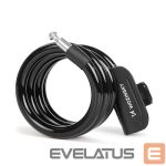Аксессуар для велосипеда Wozinsky  WPB-01R Portable Bike Lock with Anti-Theft Cable and 2 Keys for Electric Bikes and Motorcycles Black