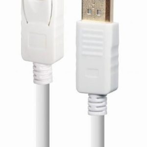 Аксессуар для мониторов Gembird  CABLE DISPLAY PORT 1.8M/WHITE CC-DP2-6-W 